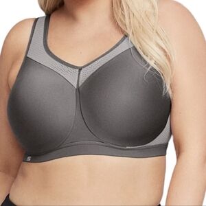 Glamorise Sport Elite Performance 36G WonderWire Gray Sports Bra! NEW!